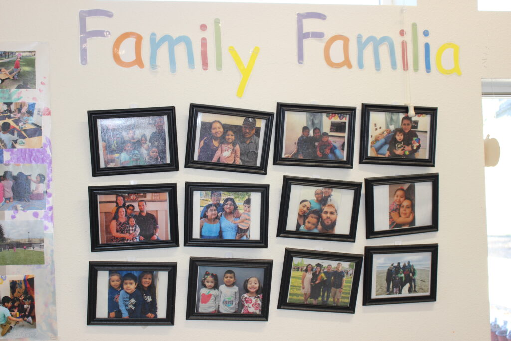family photo gallery on the wall