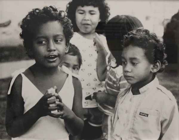 black and white photograph of children