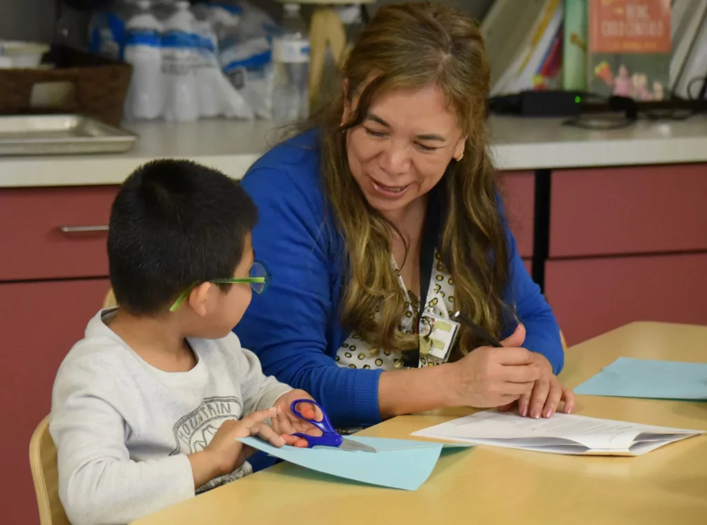 teacher and child